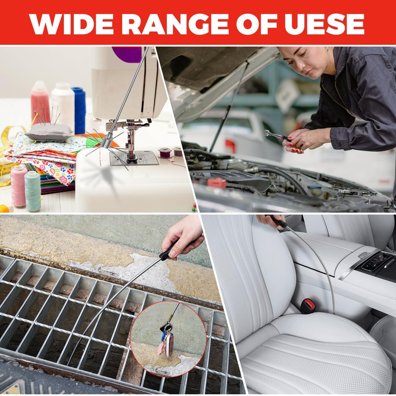 3 Pack Magnetic Pickup Tool- Extendable Magnet, Telescopic Magnetic Pick-up