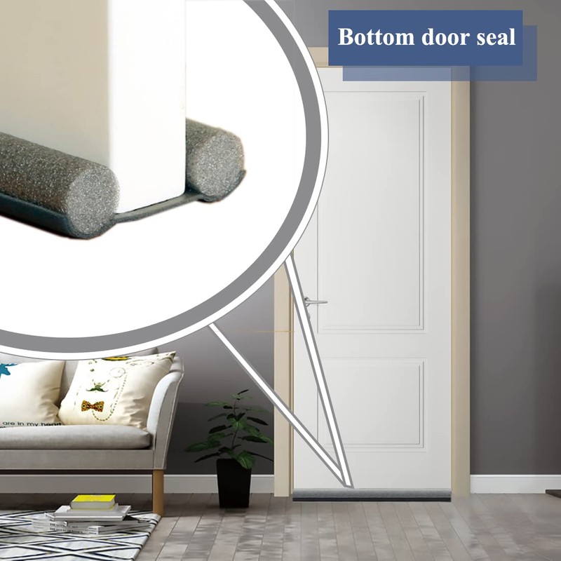 Draft Excluder for Doors - 96cm, Efficient Noise Blocker, Cold