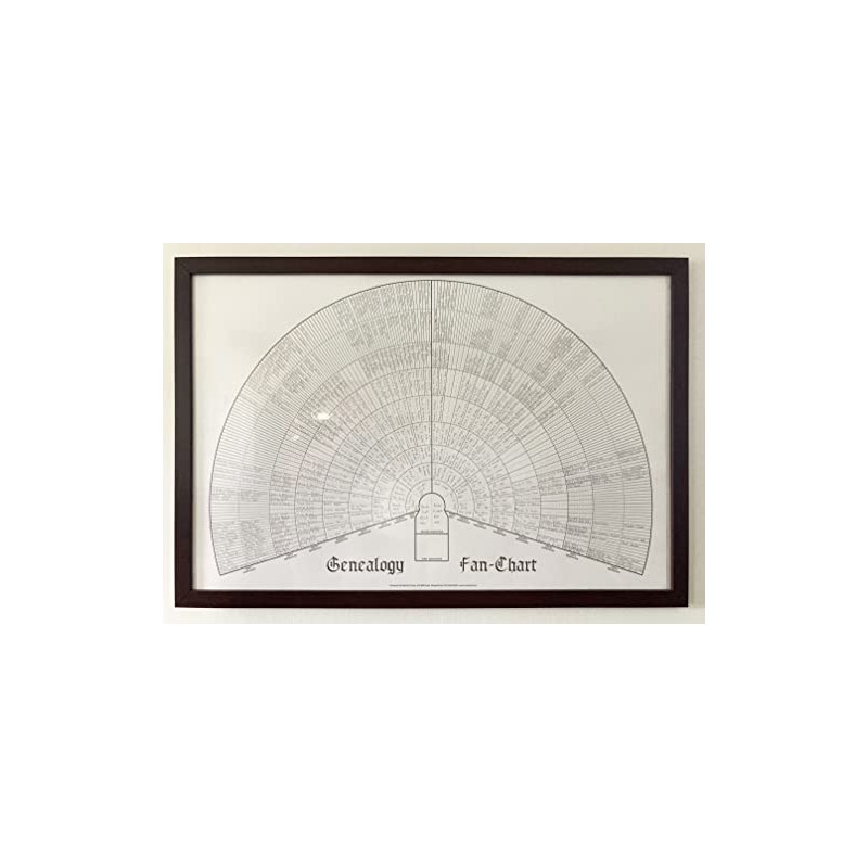 Ten Generation Ancestry Pedigree Fan Chart: Blank Family History Genealogy