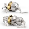Probrico 6 Pack Exterior Door Knob and Single Cylinder Deadbolt