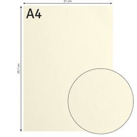 Florence Cardstock Textured - Coloured Card Making Supplies A4 - Beige - 10 Sheets - Coloured Paper for Scrapbooking, Card Making, Die Cutting and Paper Crafts - 216 GSM - Raffia