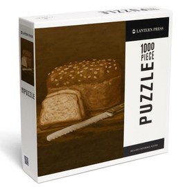 Lantern Press 1000 Piece Jigsaw Puzzle, Multi-Grain Bread, Oil Painting