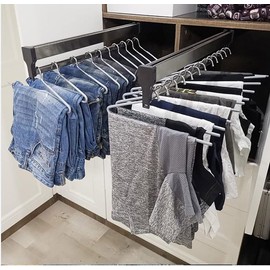 Closet Clothes Hanger Rail,Pull-Out Closet Rod 30-60cm,Wardrobe Clothing Rail,Closet Organizer Rack for Pants and Coat (400MM/15.7INCH)