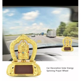 Solar Energy Tibet Prayer Wheel For Car Decoration