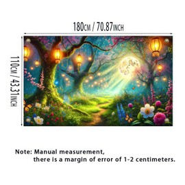 BlissYard Spring Floral Backdrop Natural Scenery Forest Tree Photography Background for Birthday Wedding Party Decor Studio Portrait Photobooth Prop Spring Decoration 71×41 Inch