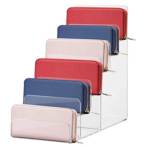 Cabilock Acrylic Wallet Holder Display Tower for Purses Organizer Clutch