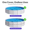 18 FT Round Pool Cover, [ 2025 Upgraded ] Above