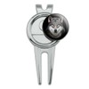 Grey Wolf Head Golf Divot Repair Tool and Ball Marker