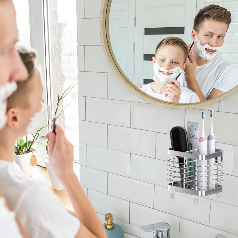 Luxspire Toothbrush Holders for Bathroom, Stainless Steel Electric Toothbrush Holder