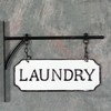 Foreside Home & Garden White and Black Enamel Laundry Wall