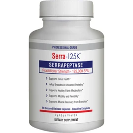 Lyndon Fields Medical New Serra-125k Serrapeptase Enzyme 125,000 SPU Per Capsule - 90 High Potenty