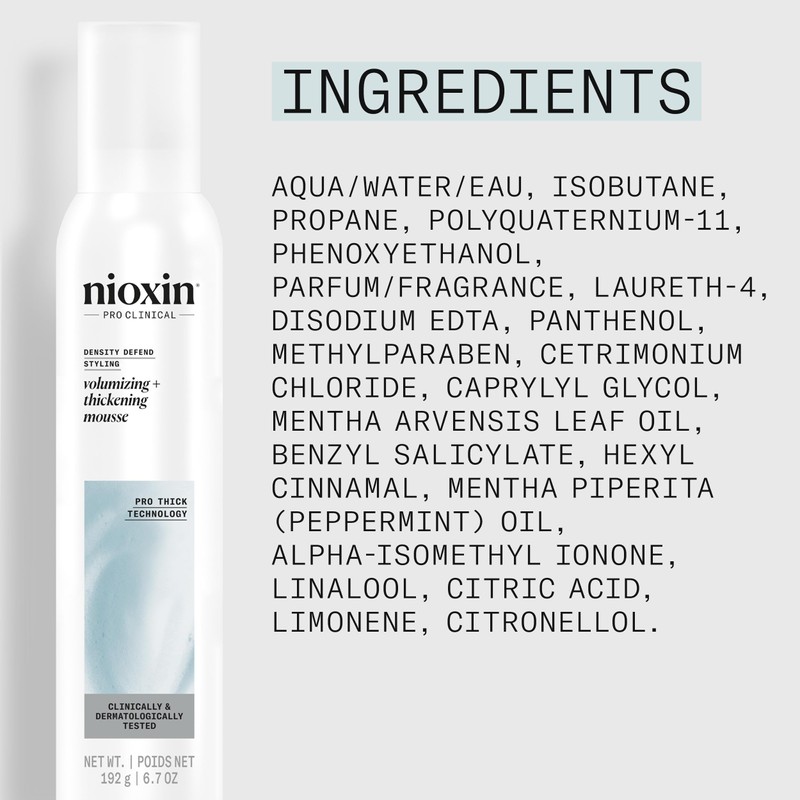 Nioxin Density Defend Styling Mousse | Volumizing + Thickening Support