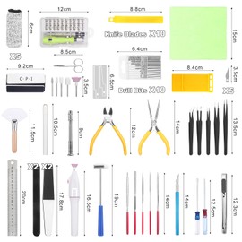 Fippy 101PCS Gundam Model Tools Kit, Hobby Building Tools Kit for Gundam Basic Model Assembling, Building and Repairing