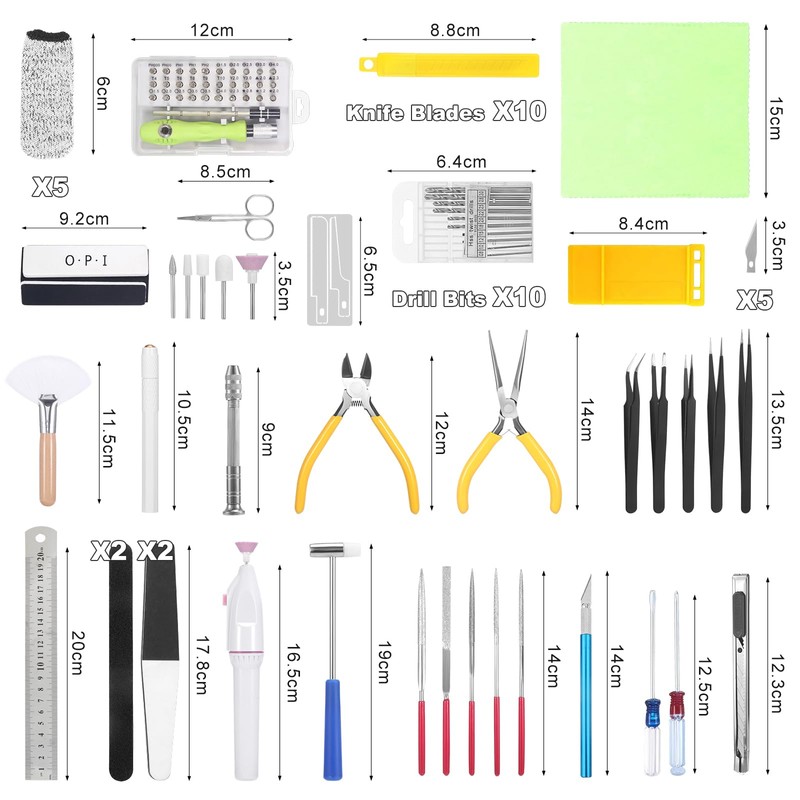 Fippy 101PCS Gundam Model Tools Kit, Hobby Building Tools Kit