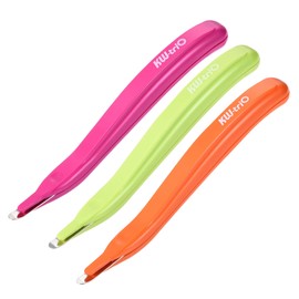 MECCANIXITY Staple Remover Tools, Magnetic Staplers Puller for Office Home Desktop Accessory, Green Orange Rose Red Pack of 3