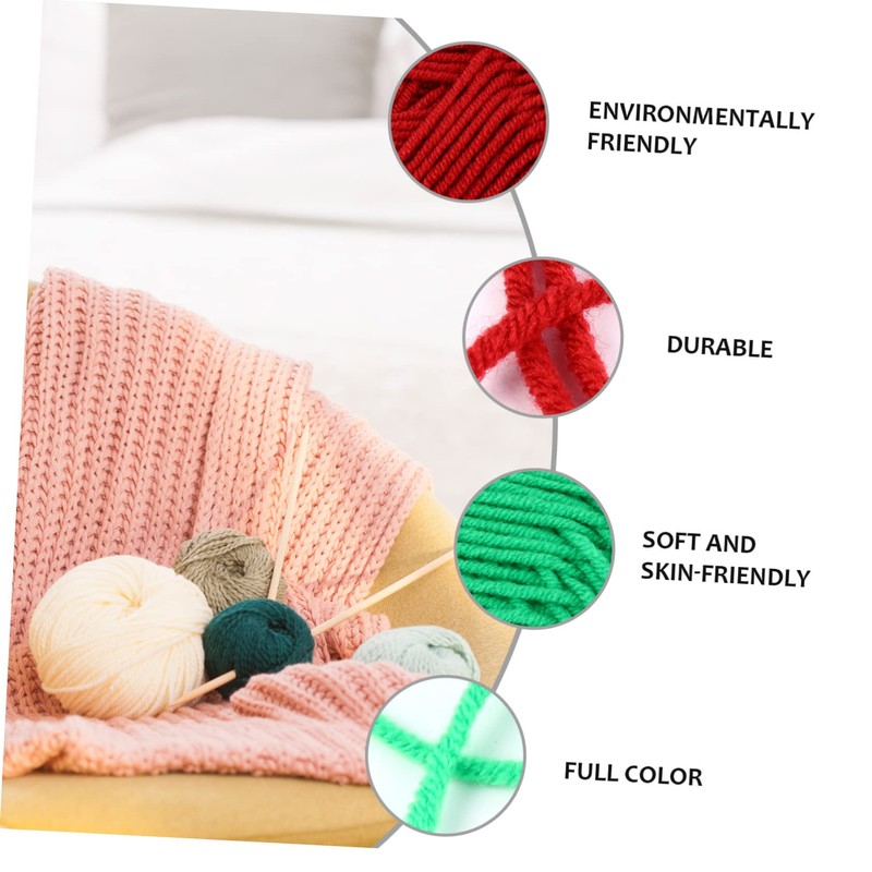 OHPHCALL 6 Rolls Milk Knitting Yarn Soft Skin Friendly DIY