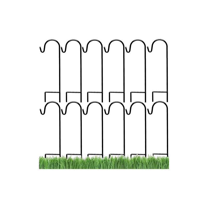 Ashman Shepherd's Hooks 25 Inch (12 Pack), Black, Made of