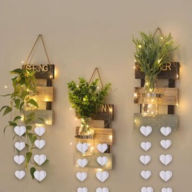 4 Pack Heart Garland Book Pages Book Garland Newspaper Bunting Party Holiday Christmas Nursery Strand String Banner Wedding Garland Decorate(White Heart)