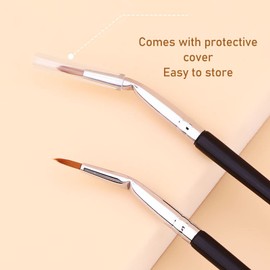 Angled Brush Set, Pack of 5 Fiber Bent Brush Multifunctional Makeup Angled Brushes Cosmetic Tool for Concealer Eye Makeup Brush Tool Wedding Rooms Use