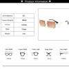 OSAGAMA Fashion Sunglasses Small Rectangular Rimless Glasses for Men and