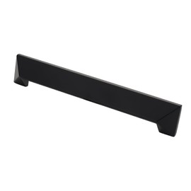 Alzassbg 6 Pack Matt Black Cabinet Cup Pulls, 6-1/4 Inch(160mm) Hole Centers Cabinet Handles Hardware Bin Cup Drawer Pulls Handles AL3035MB