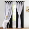 PONY DANCE Black Curtains for Bedroom - Decorative Window Curtains