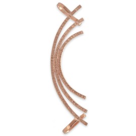 Rose gold-plated ear cuff, no piercing made of sterling silver, handmade jewellery, ear cuff earring not pierced, minimalist ear cuff, hypoallergenic ear climber (silver rose gold-plated)