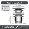 KIRCHHOFF Universal Sink Drain Set, Pop Up Sink Plug, Drain
