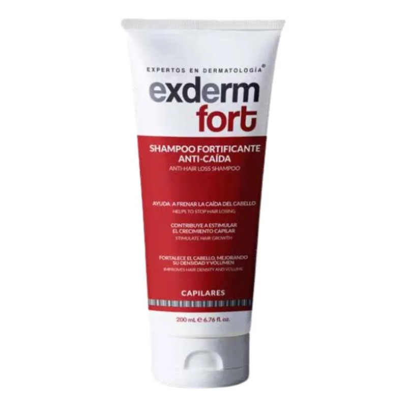 Exderm Fort Shampoo Anticada con Biotina Tratamiento Fortificante Estimula Crecimiento