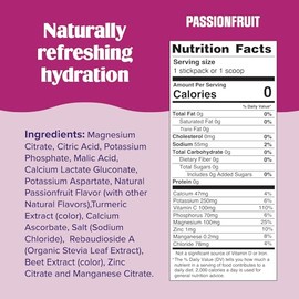 Ultima Replenisher Daily Electrolyte Powder Drink Mix – Passionfruit, 30 Servings Canister – Zero Sugar Hydration Powder with 6 Electrolytes & Mineral