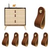 DOXILA Leather Drawer Pulls - 6PCS Door Handles for Furniture