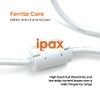 IPAX 15 Ft Long White Pure Copper USB 2.0 Interface