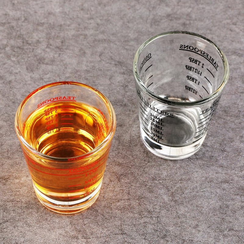 BTGLLAS Set of 2 Shot Glasses - Heavy Glass, Perfect