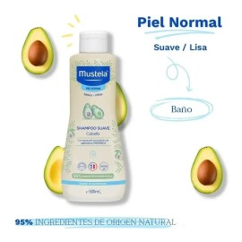 Mustela Shampoo Suave Hipoalergénico Sin Lágrimas Bebé 500ml                                                                                          