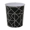 JVL Linear Black Waste Paper Bin, 27 x 25cm approx,