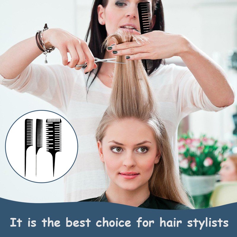 Pack of 3 Hair Comb for Precise Colouring and Styling
