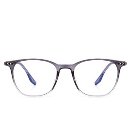 Kelens Blue Light Filter Glasses Women Men Square Clear Lens Nerd Glasses Large Frame UV Blue Blocked Retro Glasses Eye Strain Reduce Computer Glasses, gray