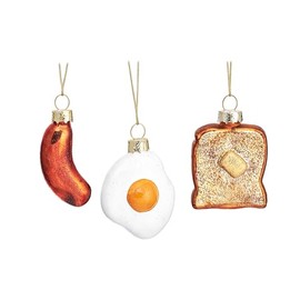 Mini English Breakfast Baubles - Set Of 3