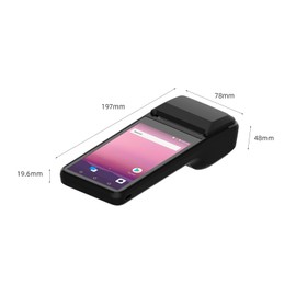 Handheld 4G POS Receipt Printer Android 11 1D/2D Barcode Scanner PDA Terminal with CCD 1D Barcode Reader Support WiFi BT with 5“ Touchscreen 58mm Width Thermal Label Printing for Supermarket Restaurant Warehouse Sales Retail Inventory Logistics