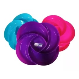 Yuliana Juego 12 Platos Botaneros Yuliana 5 Divisiones Colores Surti