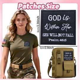 God is Within Her Psalm 46:5 Bible Verse Tactical Morale Patch for Hats Clothes Backpack