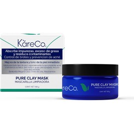 KareCo Pure Clay Mask - Limpiador Facial con Niacinamida Detox Profundo sin resecar Exfoliante de Arcilla Natural que Equilibra y Regenera Skin Care para Piel Radiante y Saludable