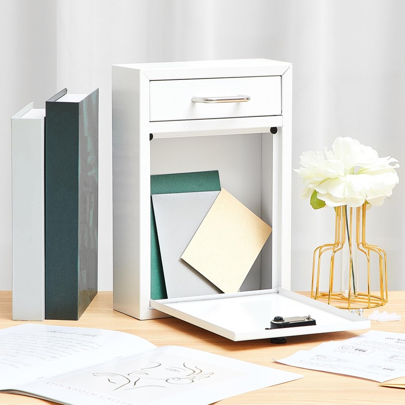 Yaocom Wall Mount Mailbox with Combination Lock Large Locking Security