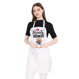 PLITI Makeup Artist Apron For Women Beauty Is My Business Esthetician Gift Cosmetology Student Gift Beautician Gift (My Beauty APU)