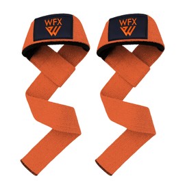 Weight Lifting Straps Wrist Support Padded Neoprene Gym Cross Training Hand Bar weightlifting Straps Fitness Bodybuilding Power Exercise Grips Deadlift Men Women (Orange)