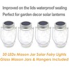 Solar Fairy Jar Lights,4 Pack 30 Led Mason Jar Decor