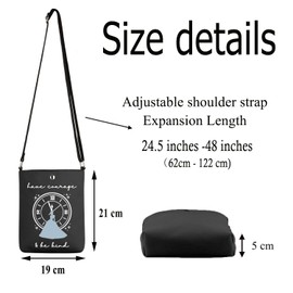 Princess Cinde-rella Gift Crossbody Bag Have Courage And Be Kind Gifts for Cinde-rella Fan Princess Movie Inspired Gifts (25115princess c)