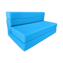 Danfuton Twin Lounger Folding Foam Mattress Portable Sofa Bed Sit Sleep 6x39x80 Turquoise
