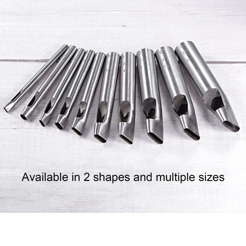 sourcing map Oval Hole Punch 6x25mm Leather Hollow Cutter Oblong