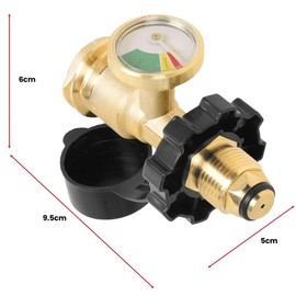 Crozgan Propane Tank Gauge Level Indicator Propane Gas Gauge Pressure Meter Leak Detector for BBQ, Gas, RV Grills Universal Pressure Gauge Level Indicator